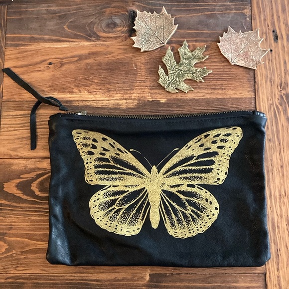 Handbags - TOTEM SALVAGED (?) Butterfly Clutch EUC